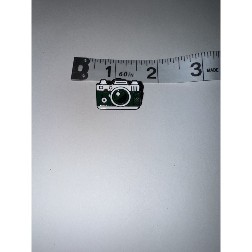 Green Camera Pin Brooch